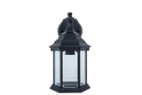 Project Source Henfield 11.81-in H Matte Black Outdoor Wall Lantern, Medium Base (E-26)
