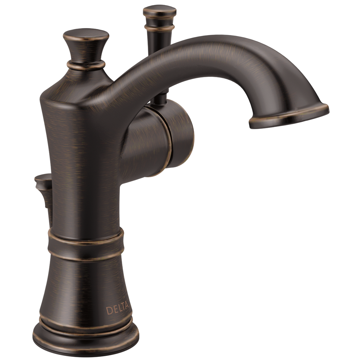 Delta Valdosta Venetian Bronze 1‑Handle Single Hole/4‑in Centerset WaterSense Bathroom Sink Faucet with Drain