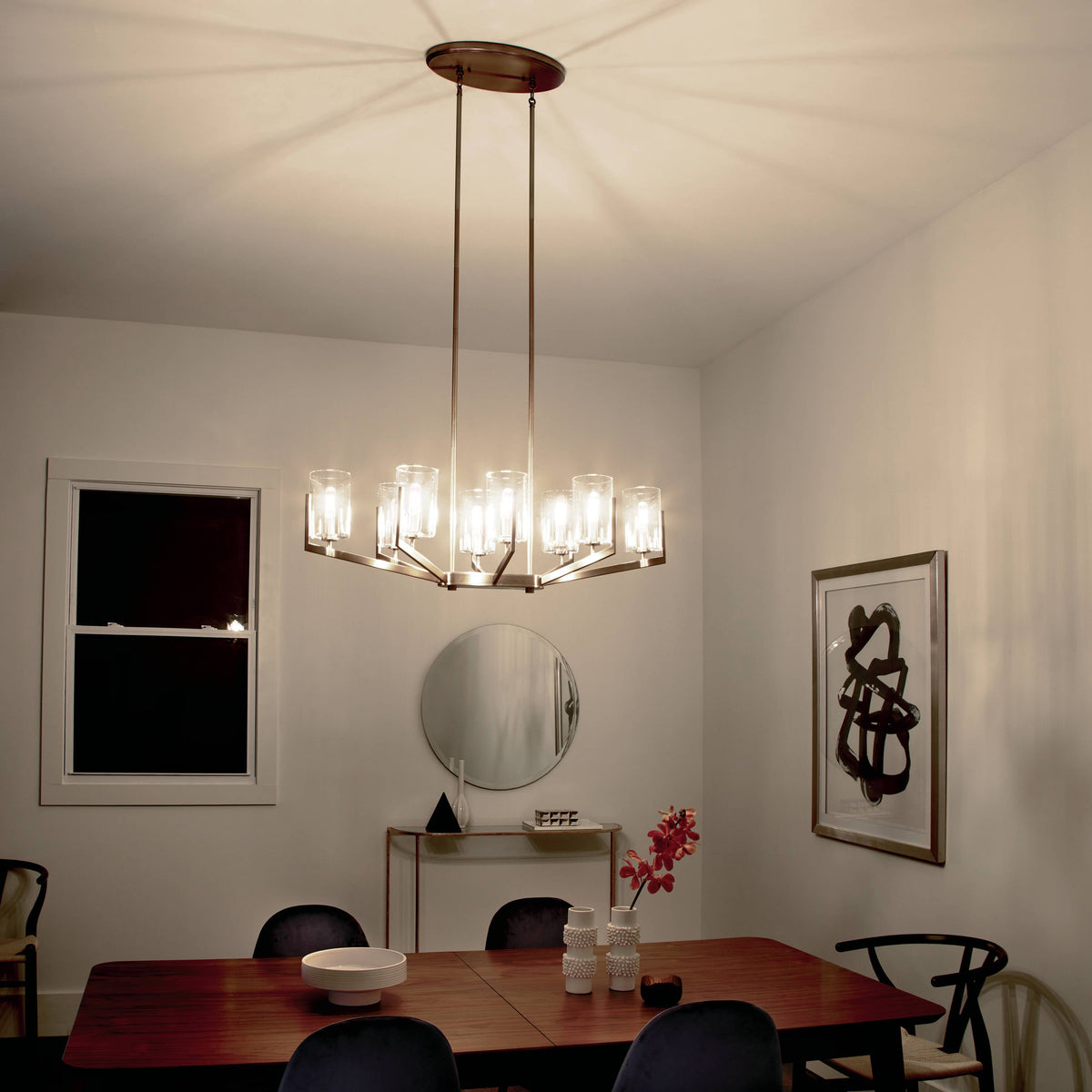 Kichler Nye 8-Light Brushed Transitional Chandelier