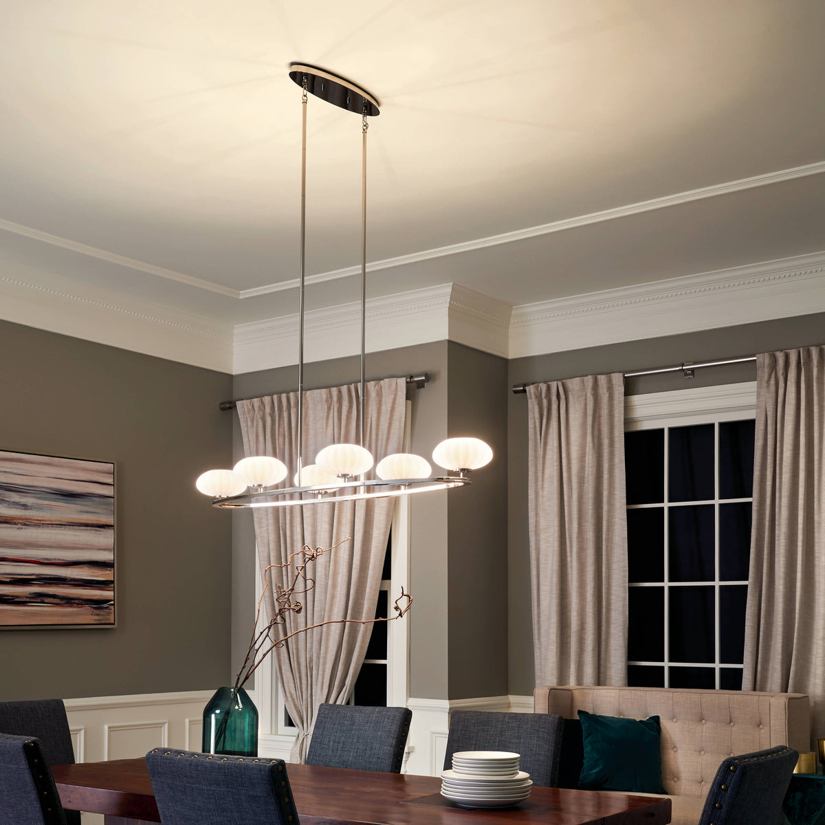 Kichler Pim 6-Light Polished Nickel Modern/Contemporary Chandelier
