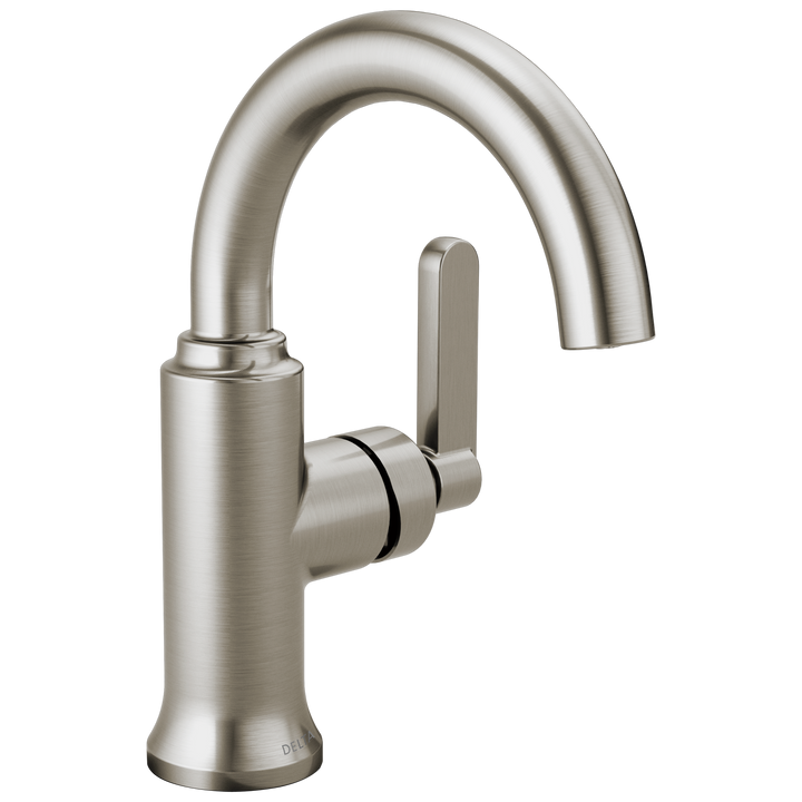 Delta Alux SpotShield Brushed Nickel 1-Handle Single Hole WaterSense Bathroom Sink Faucet with Drain