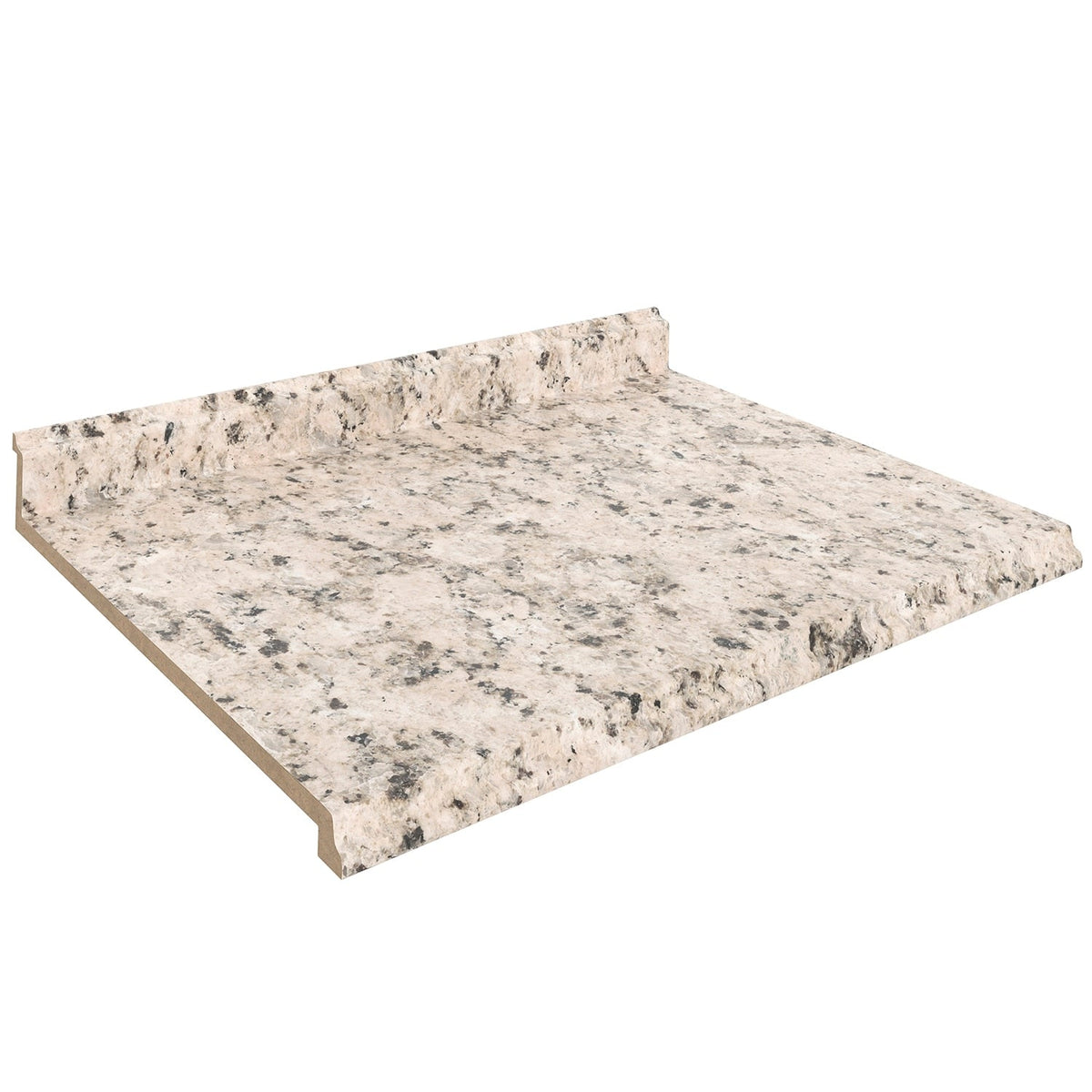 VT Dimensions Formica 4-ft Ouro Romano Etchings Straight Laminate Kitchen Countertop with Integrated Backsplash