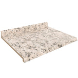 VT Dimensions Formica 4-ft Ouro Romano Etchings Straight Laminate Kitchen Countertop with Integrated Backsplash