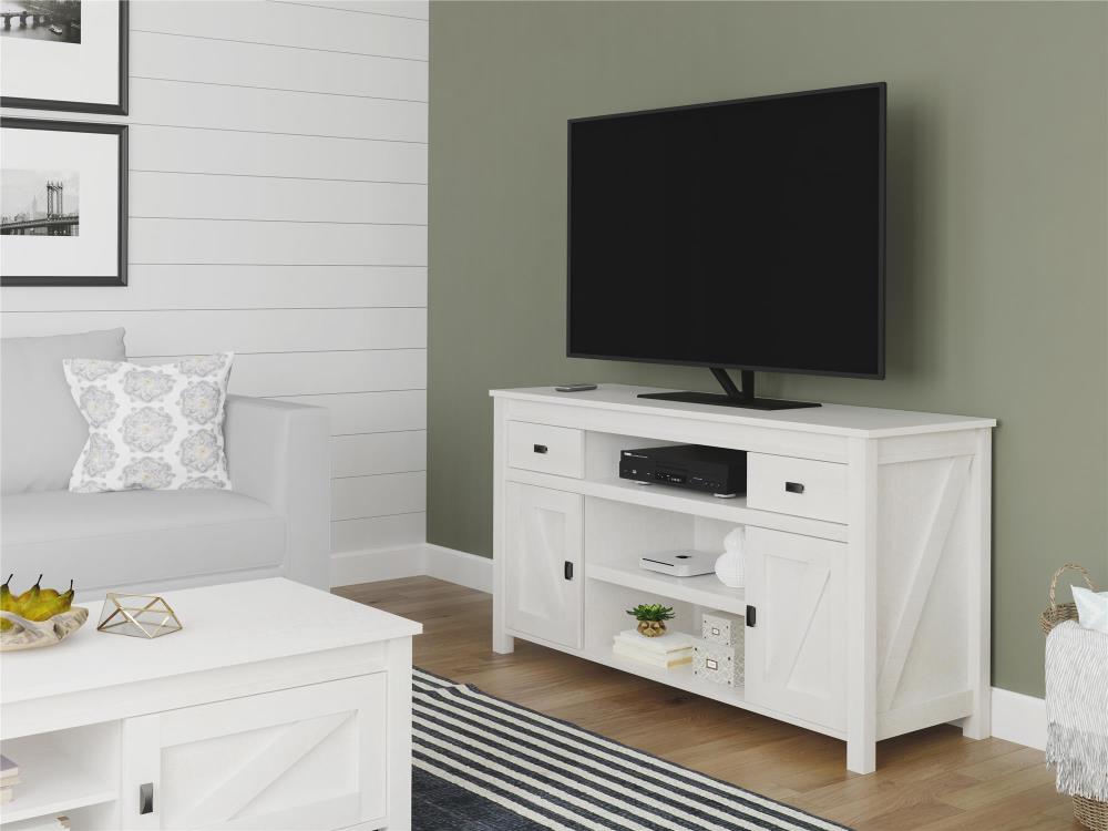 Ameriwood Home Winthrop Transitional Ivory Oak Tv Cabinet (Accommodates TVs up to 60-in)