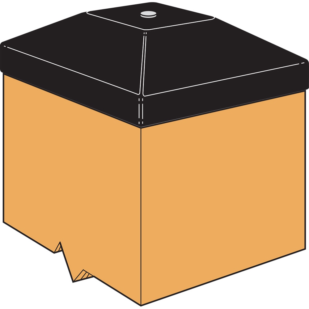 Simpson Strong-Tie 4-in x 4-in Outdoor Accents Composite Plastic, Black Composite Deck Post Cap