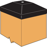 Simpson Strong-Tie 4-in x 4-in Outdoor Accents Composite Plastic, Black Composite Deck Post Cap