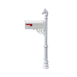 Lewiston Bronze Decorative Post Mounted Mailbox System with Non-Locking E1 Economy Mailbox - Super Arbor