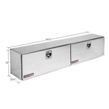 Weather Guard 90.25 in. Diamond Plate Aluminum Full Size Top Mount Truck Tool Box - Super Arbor