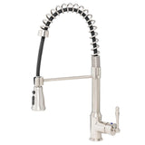 AKDY All-in-One 33-in x 22-in Brushed Stainless Steel Double Equal Bowl Tall Apron-Front Undermount Farmhouse Kitchen Sink Kit with Faucet