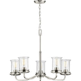 Progress Lighting Riley 5-Light Brushed Nickel Traditional Chandelier