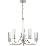 Progress Lighting Riley 5-Light Brushed Nickel Traditional Chandelier