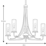 Progress Lighting Riley 5-Light Brushed Nickel Traditional Chandelier