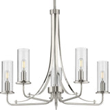 Progress Lighting Riley 5-Light Brushed Nickel Traditional Chandelier