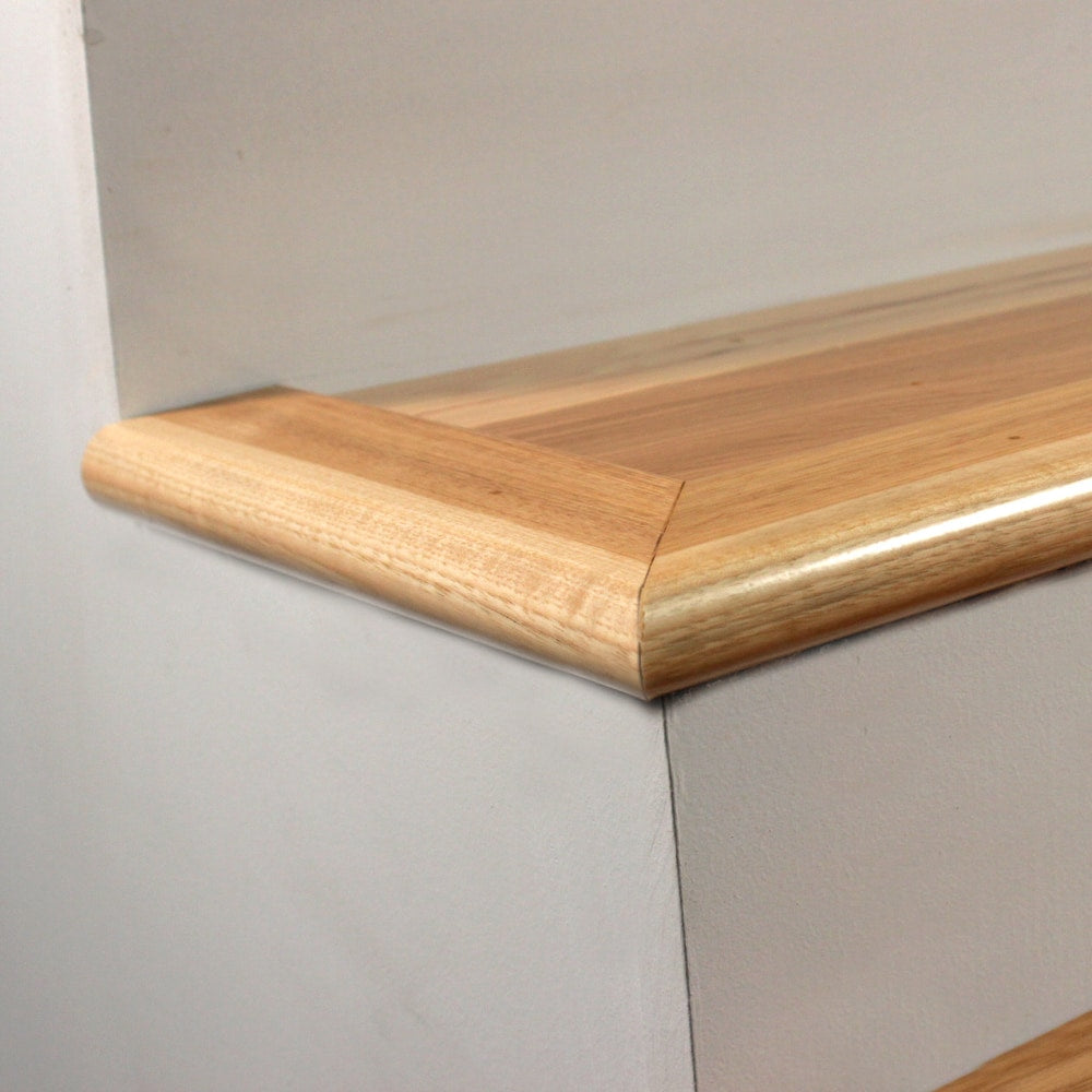 Flexco Solid Wood Stair Nose 0.75-in x 78-in Brushed Harth Prefinished Oak Stair Nosing