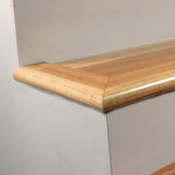 Flexco Solid Wood Stair Nose 0.75-in x 78-in Brushed Harth Prefinished Oak Stair Nosing