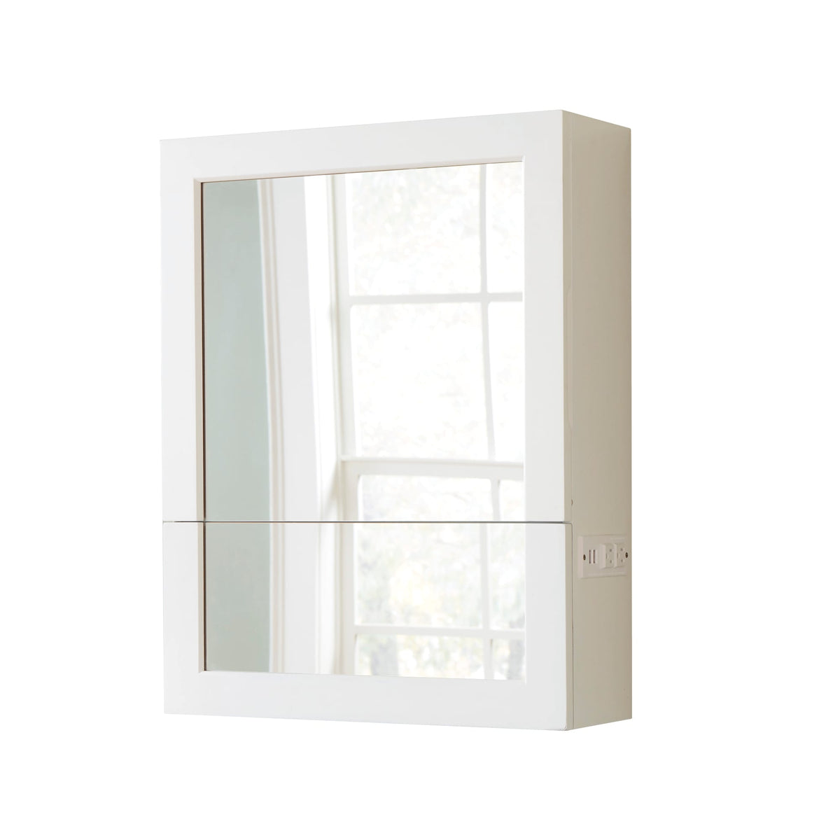 allen + roth 20-in x 26-in x 7-in White Soft Close Bathroom Wall Cabinet