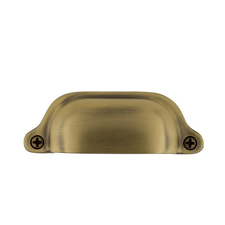 3 in. (76 mm) Antique Brass Drawer Cup Pull Farm Medium