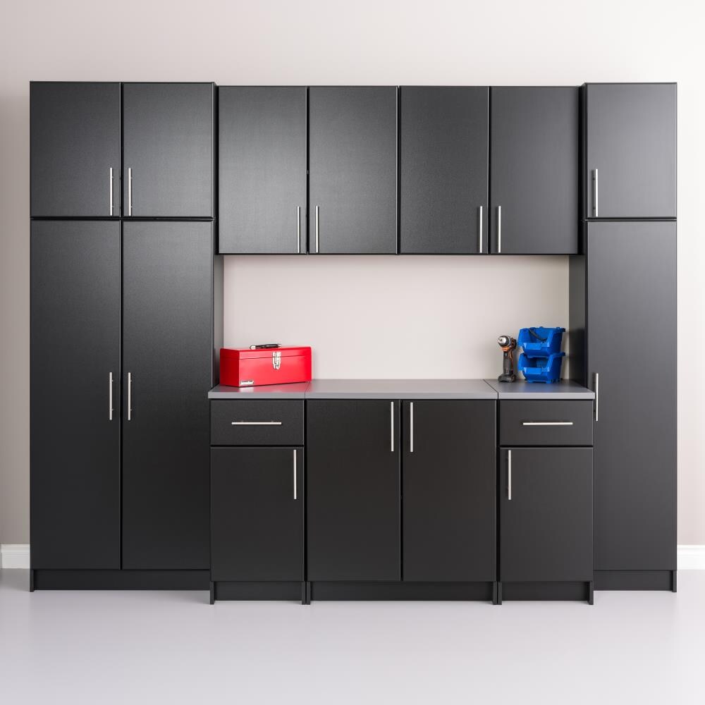 Prepac Elite 16-in W x 24-in H Wood Composite Black Wall-mount Utility Storage Cabinet