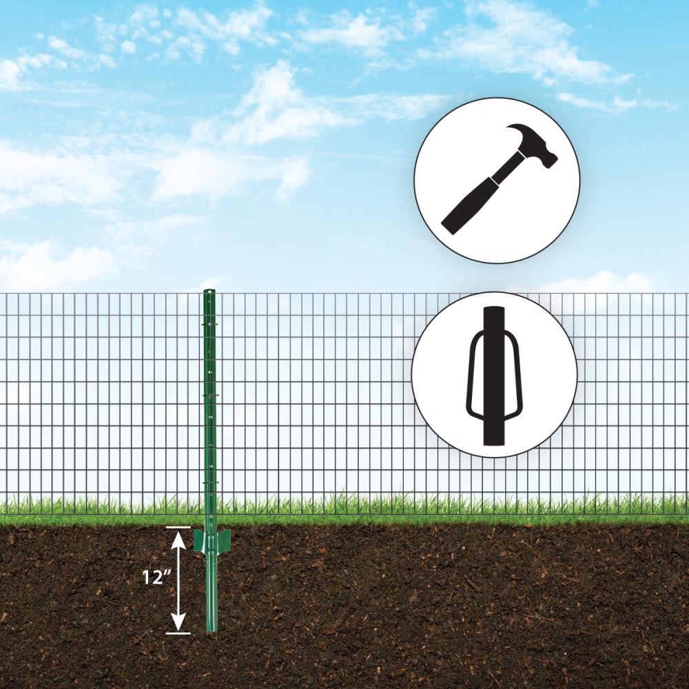 GARDEN CRAFT Powder-coated Steel U-post For Garden Fence