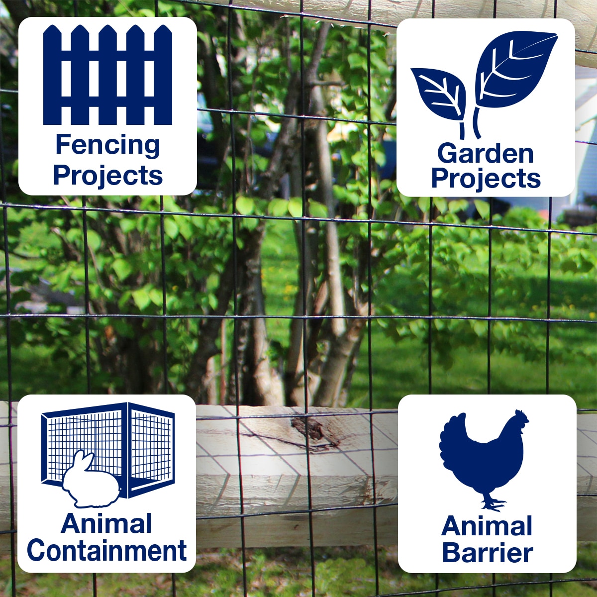 GARDEN CRAFT Black Steel Welded Wire Fencing, 50-Ft x 4-Ft, PVC-Coated