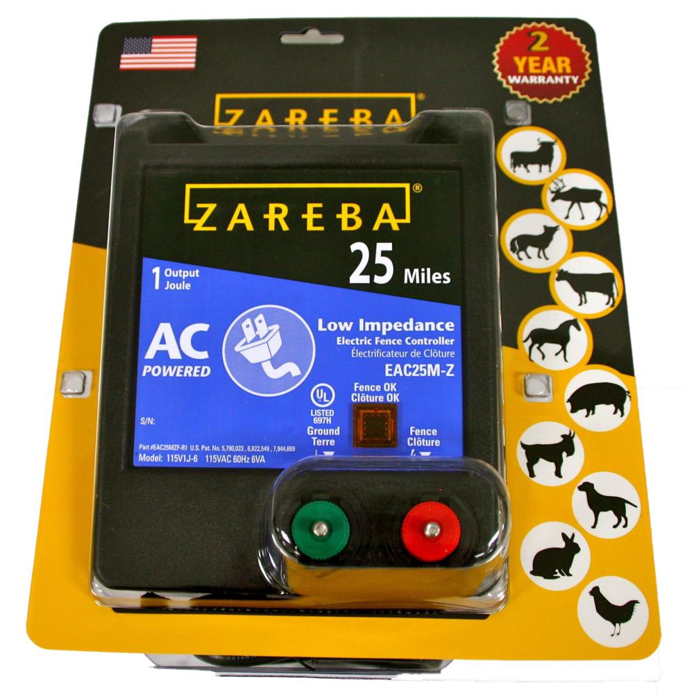 Zareba Systems 25 MIle AC Powered Low Impedance Charger 25-Mile Ac Hardwired Electric Fence Charger