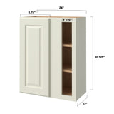 allen + roth Pattingham 24-in W x 30.125-in H x 12-in D Harbor Blind Corner Wall Fully Assembled Cabinet (Raised Panel Square Style)