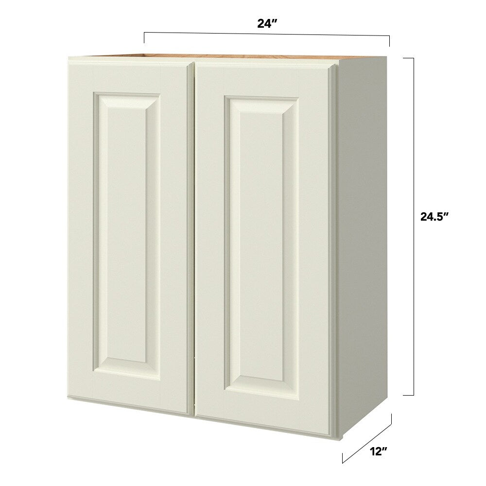 allen + roth Pattingham 24-in W x 24.5-in H x 12-in D Harbor Wall Fully Assembled Cabinet (Raised Panel Square Door Style)