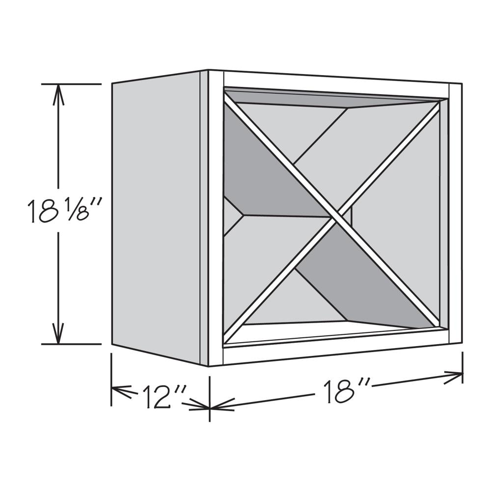 allen + roth Pattingham 18-in W x 18.125-in H x 12-in D Harbor Open Cube Organizer Wall Fully Assembled Cabinet (Raised Panel Style)