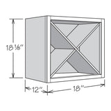 allen + roth Pattingham 18-in W x 18.125-in H x 12-in D Harbor Open Cube Organizer Wall Fully Assembled Cabinet (Raised Panel Style)