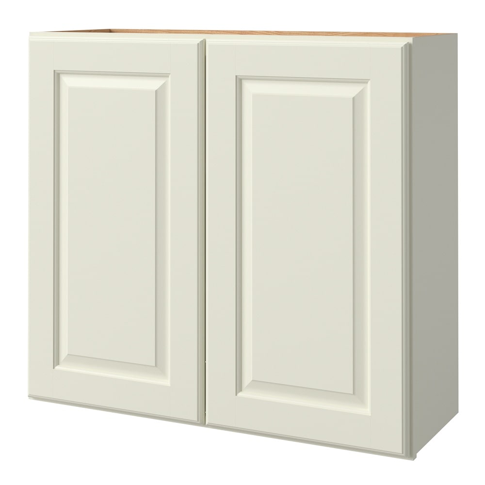 allen + roth Pattingham 33-in W x 30-in H x 12-in D Harbor Wall Fully Assembled Cabinet (Raised Panel Square Door Style)