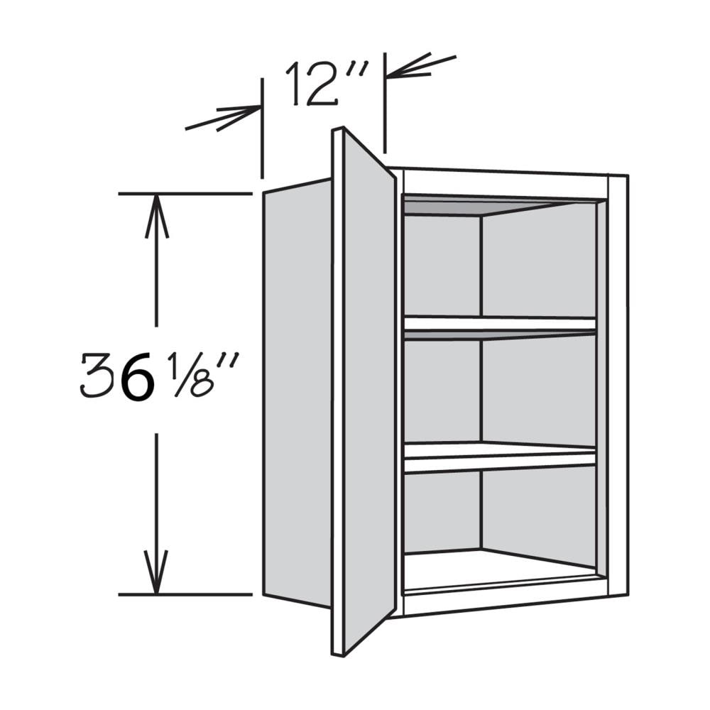 allen + roth McKeller 9-in W x 30.125-in H x 12-in D Linen Wall Fully Assembled Cabinet (Flat Panel Square Door Style)