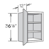 allen + roth Galway 12-in W x 36.125-in H x 12-in D Sage Wall Fully Assembled Cabinet (Flat Panel Shaker Door Style)