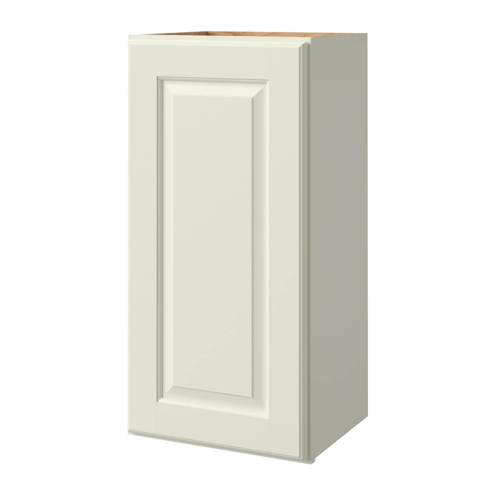allen + roth Pattingham 15-in W x 30.125-in H x 12-in D Harbor Wall Fully Assembled Cabinet (Raised Panel Square Door Style)
