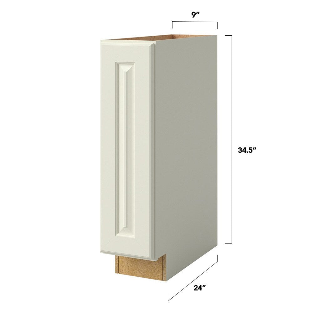 allen + roth Pattingham 9-in W x 34.5-in H x 24-in D Harbor Base Fully Assembled Cabinet (Raised Panel Square Door Style)