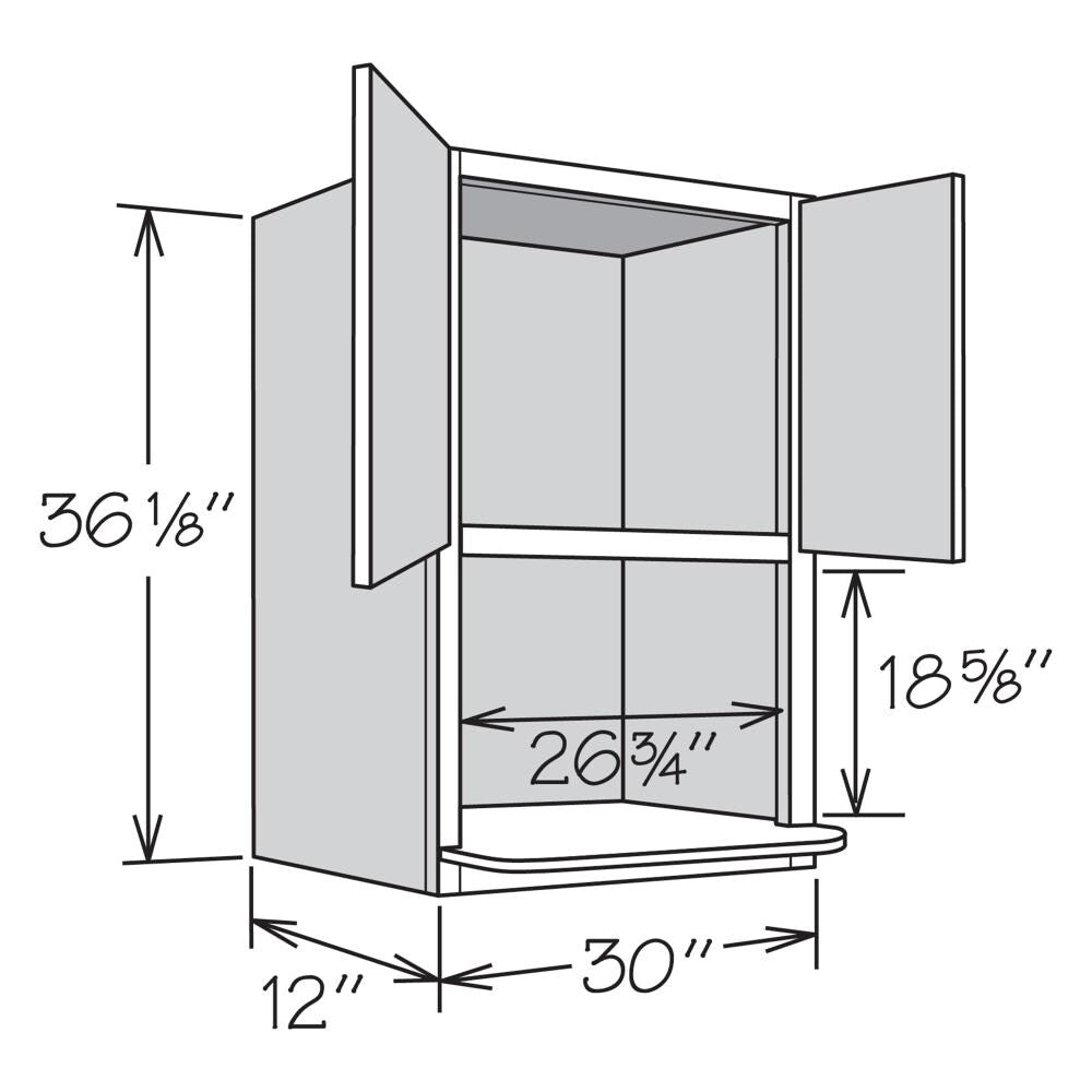 allen + roth Aveley 30-in W x 36.125-in H x 12-in D Linen Wall Fully Assembled Cabinet (Flat Panel Shaker Door Style)