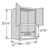 allen + roth Aveley 30-in W x 36.125-in H x 12-in D Linen Wall Fully Assembled Cabinet (Flat Panel Shaker Door Style)