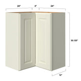 allen + roth Pattingham 24-in W x 30.125-in H x 23-in D Harbor Diagonal Corner Wall Fully Assembled Cabinet (Raised Panel Square Style)