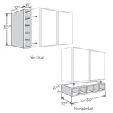 allen + roth Galway 30-in W x 6-in H x 12-in D Sage Open Cube Organizer Wall Fully Assembled Cabinet (Flat Panel Style)
