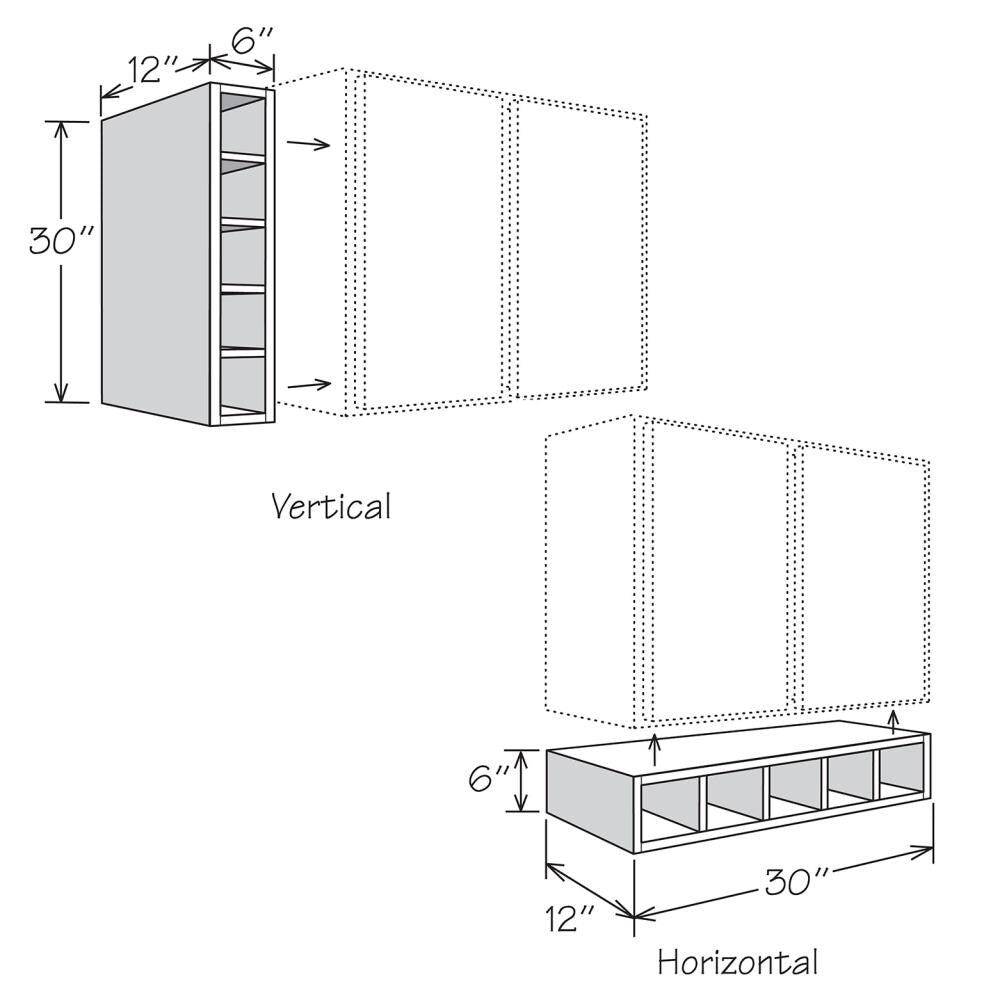allen + roth Aveley 30-in W x 6-in H x 12-in D Linen Open Cube Organizer Wall Fully Assembled Cabinet (Flat Panel Style)