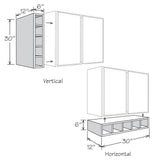 allen + roth Aveley 30-in W x 6-in H x 12-in D Linen Open Cube Organizer Wall Fully Assembled Cabinet (Flat Panel Style)