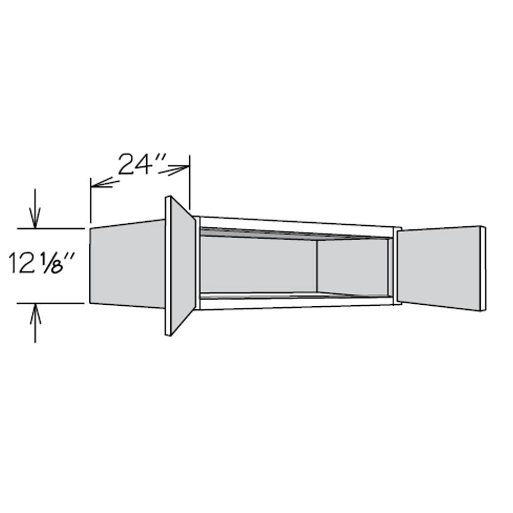 Shenandoah PRO Express Breckenridge 36-in W x 12.125-in H x 24-in D Linen Partial Overlay Wall Fully Assembled Plywood Cabinet (Recessed Panel Shaker Door Style)