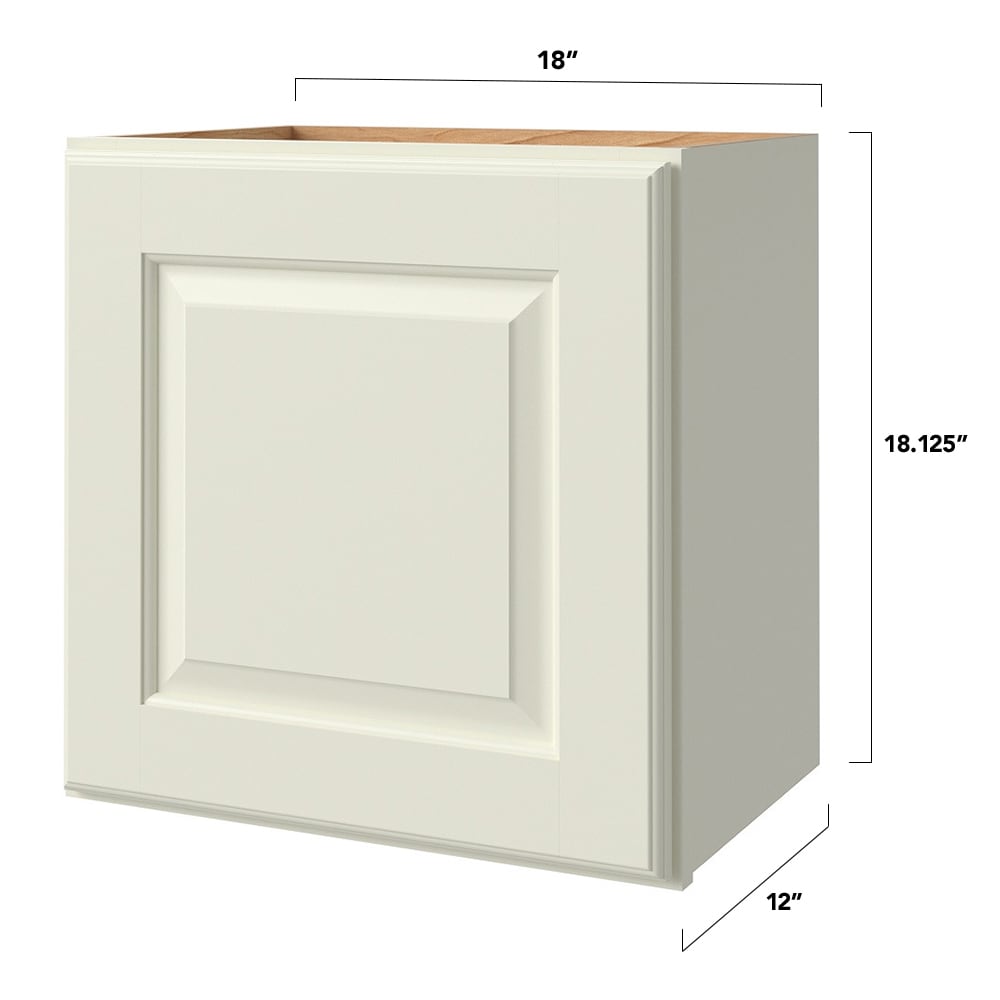 allen + roth Pattingham 18-in W x 18.125-in H x 12-in D Harbor Wall Fully Assembled Cabinet (Raised Panel Square Door Style)