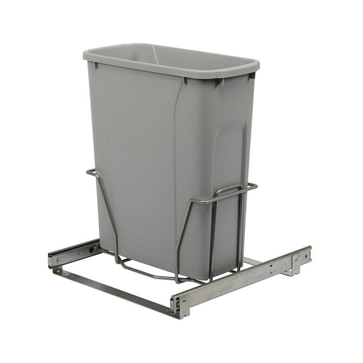 Knape & Vogt 20-Quart Plastic Pull Out Trash Can