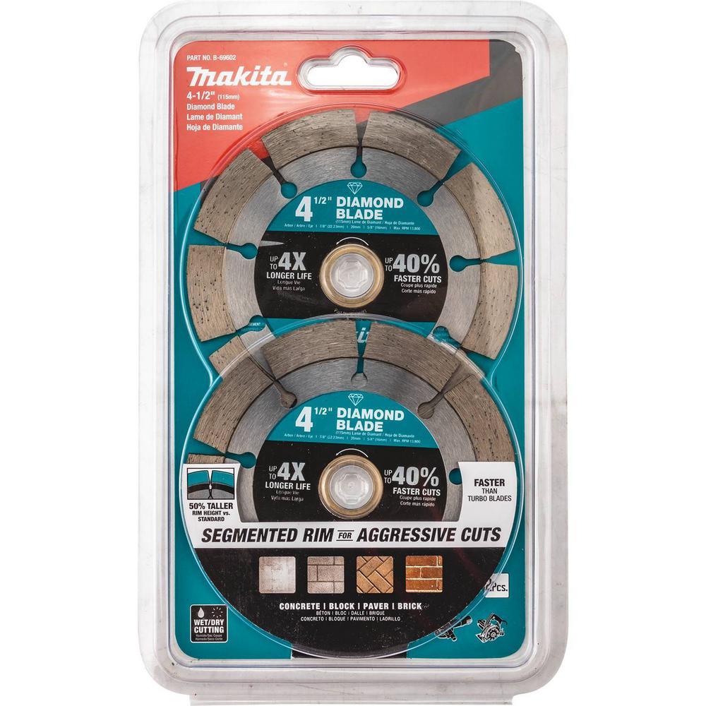 4.5 in. Segmented Rim Diamond Blade for General Purpose (2-Pack) - Super Arbor