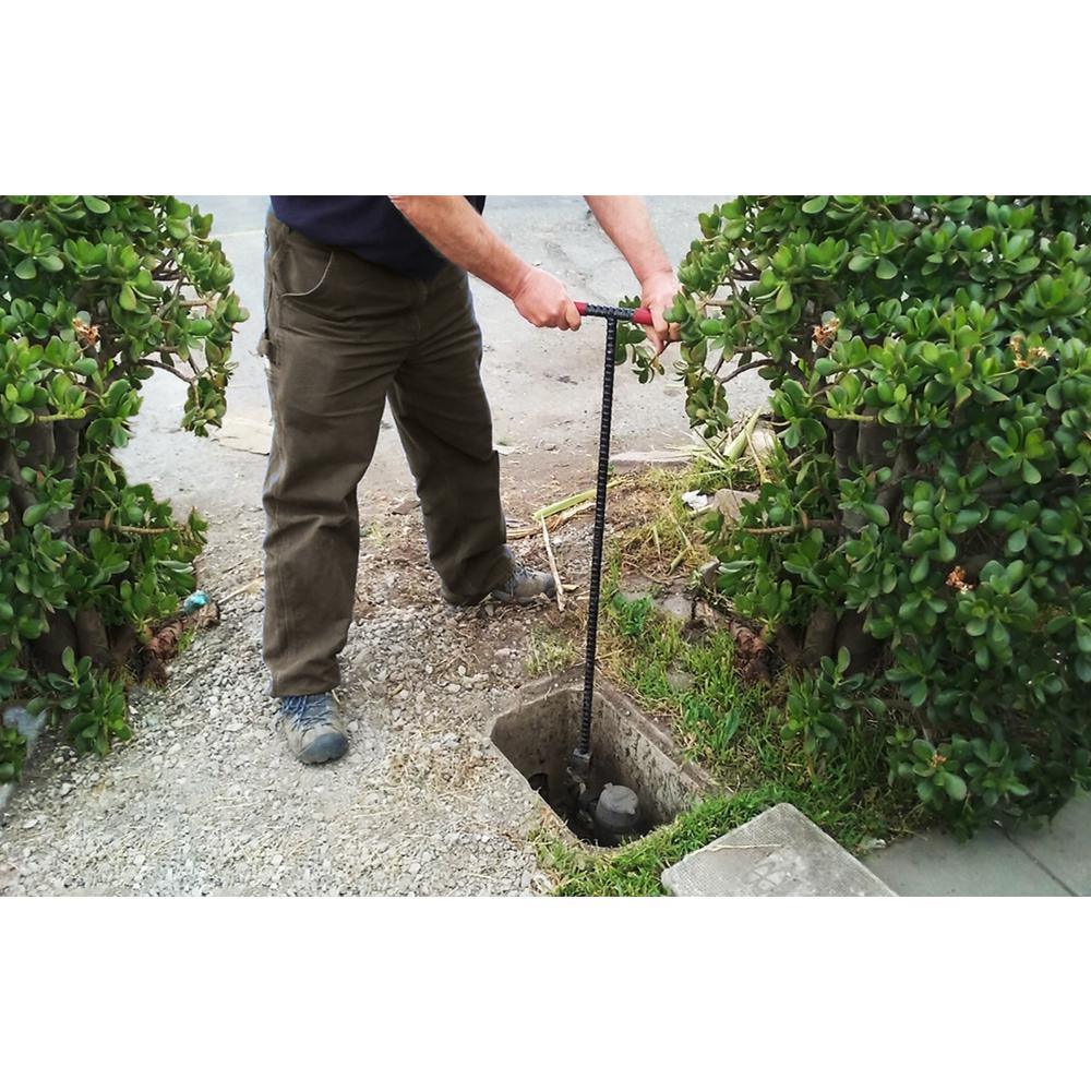 36 in. Solid Steel Water Meter Valve Key with Grips - Super Arbor