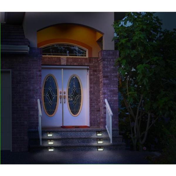 Bronze Solar-Powered Step Lights (2-Pack) - Super Arbor