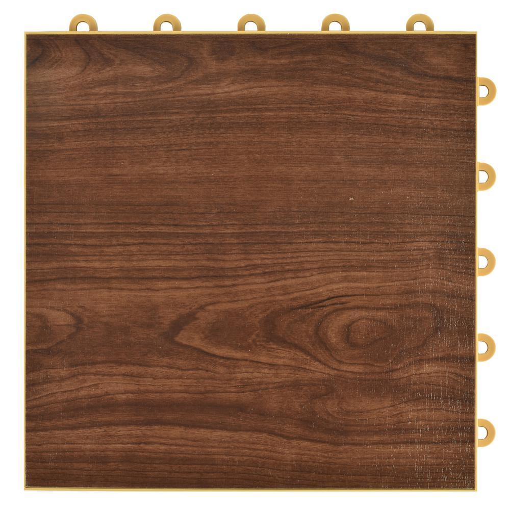 Greatmats Click Tile 12-1/8 in. x 12-1/8 in. Maple Interlocking Basement Plastic and Vinyl Floor Tile (24-Pack) (24.5 sq. ft.)