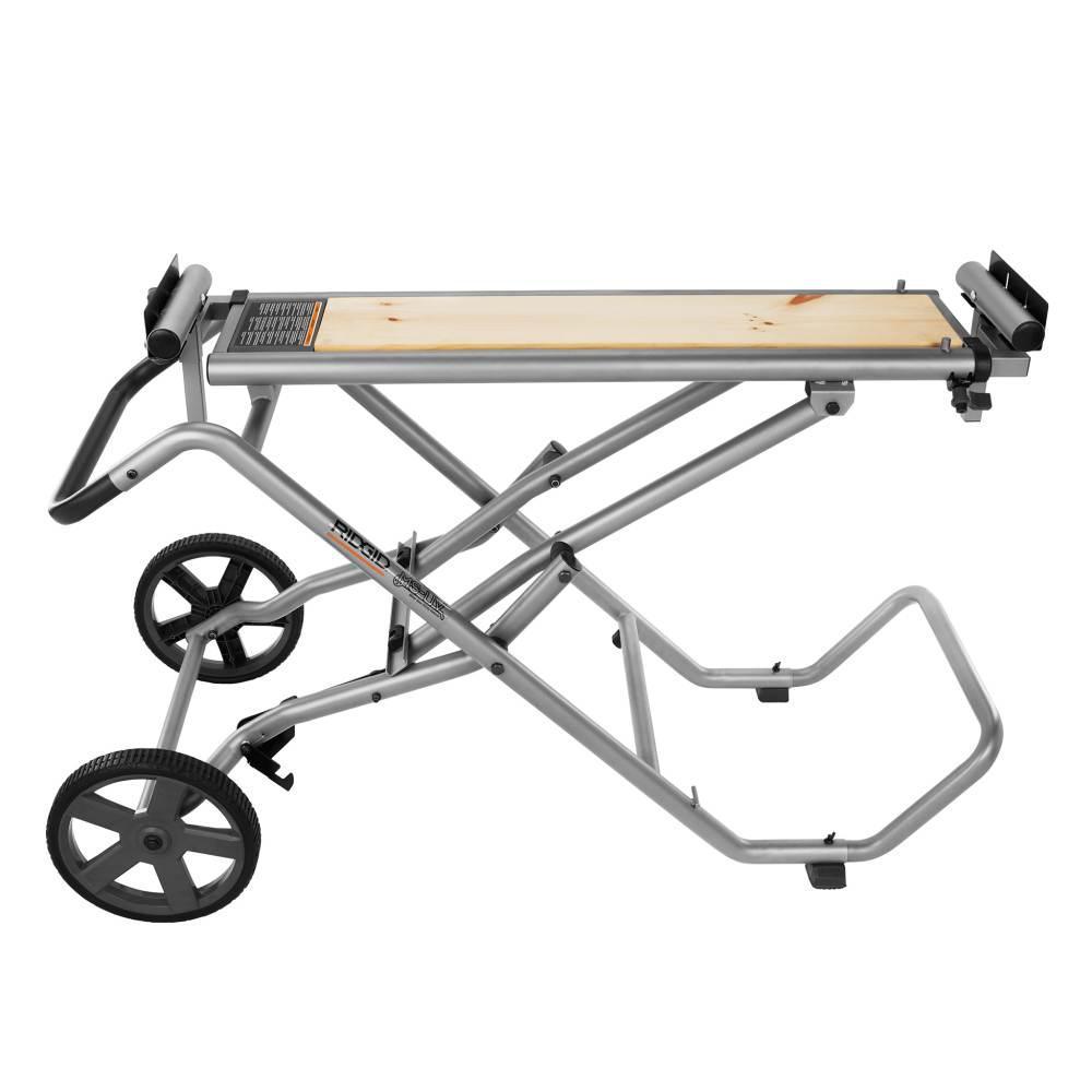 15 Amp Corded 12 in. Dual Bevel Miter Saw with LED with Universal Mobile Miter Saw Stand with Mounting Braces - Super Arbor