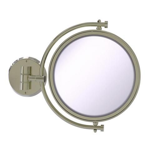Allied Brass 8-in x 10-in Polished Nickel Double-Sided Magnifying Wall-Mounted Vanity Mirror