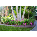 4 ft. Brown Rubber Curb Landscape Edging (4-Pack) - Super Arbor